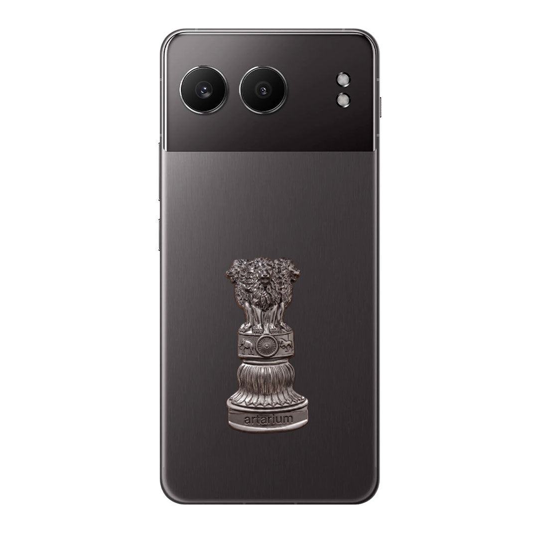One Plus Nord 4 5G Compatible Satyamev Jayate 3D Metal Emblem Sticker