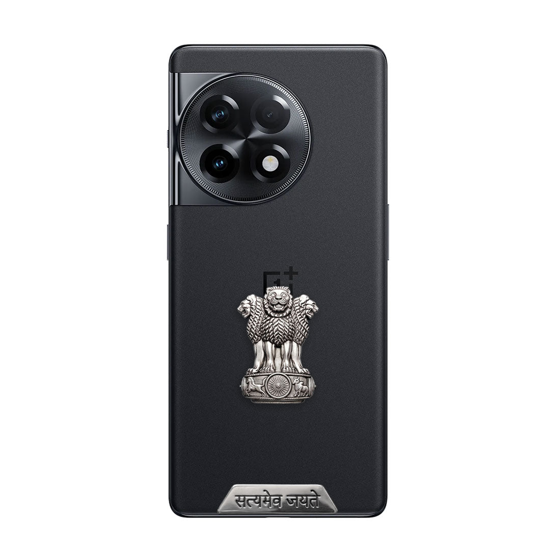 OnePlus 11R 5G Compatible Satyamev Jayate 3D Metal Emblem Sticker