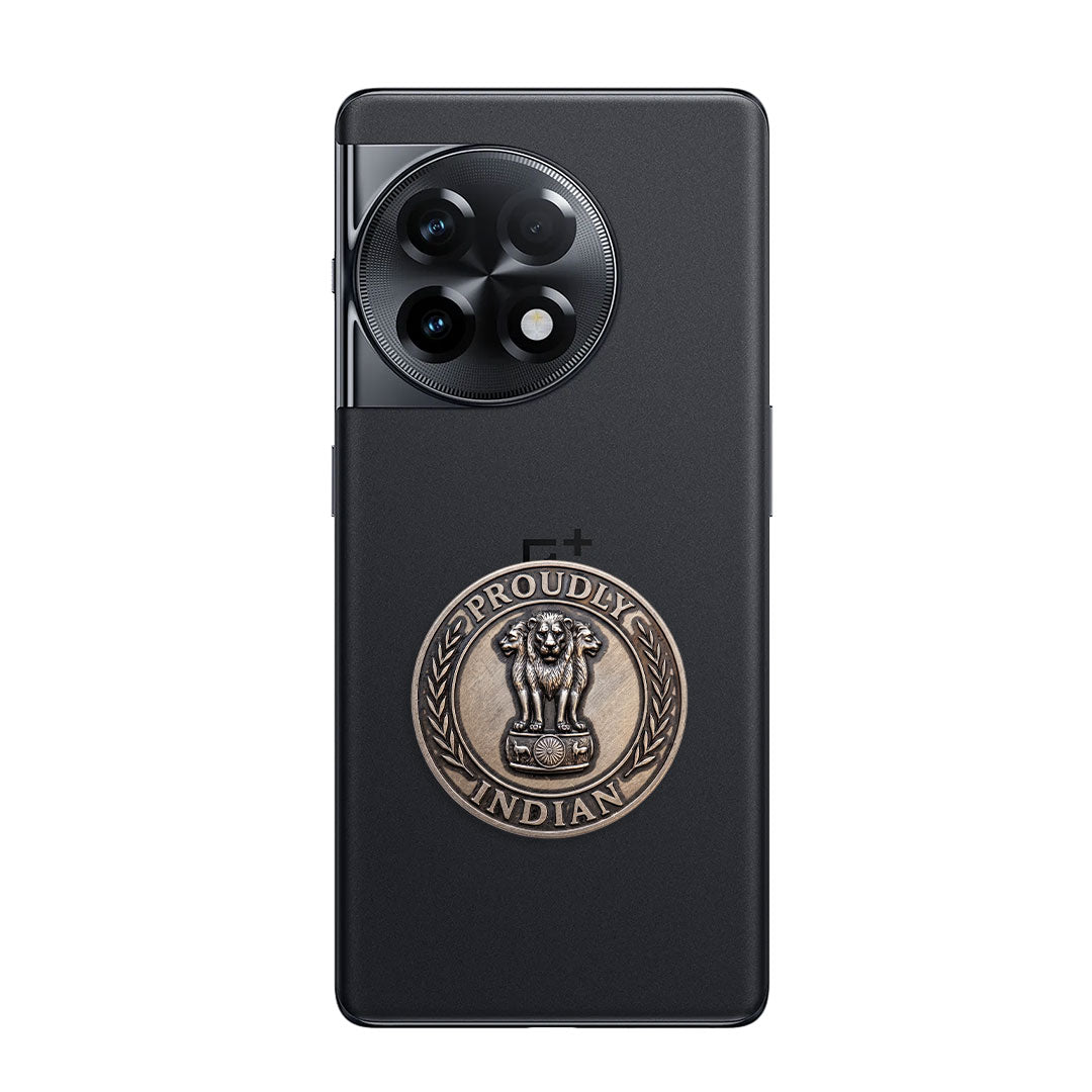 OnePlus 11R 5G Compatible Satyamev Jayate 3D Metal Emblem Sticker