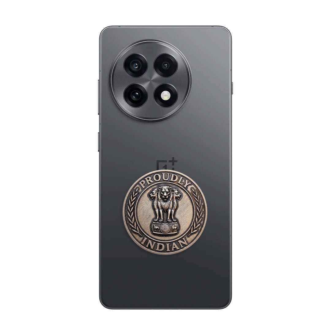 OnePlus 13R 5G Compatible Satyamev Jayate 3D Metal Emblem Sticker