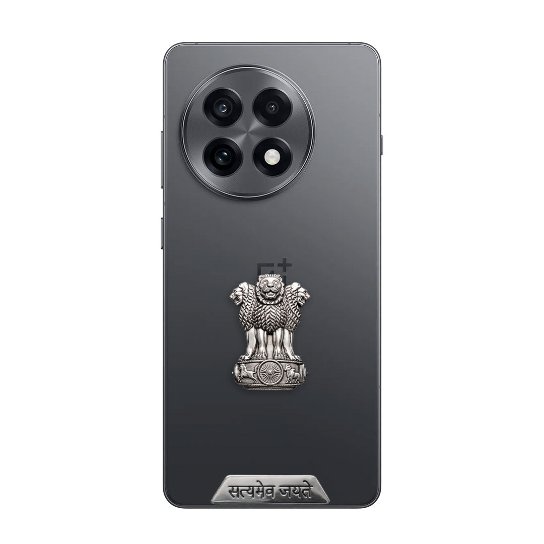 OnePlus 13R 5G Compatible Satyamev Jayate 3D Metal Emblem Sticker