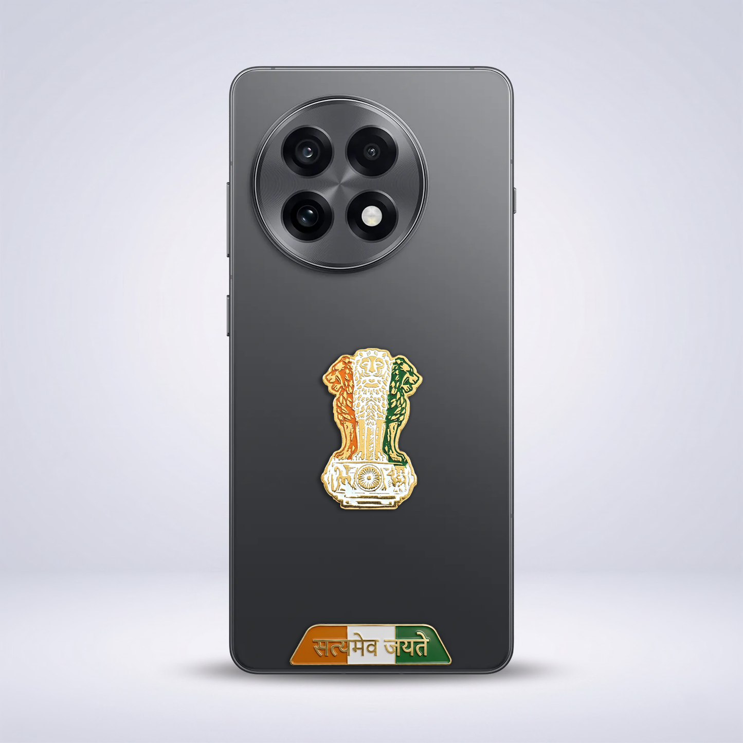 OnePlus 13R 5G Compatible Satyamev Jayate 3D Metal Emblem Sticker