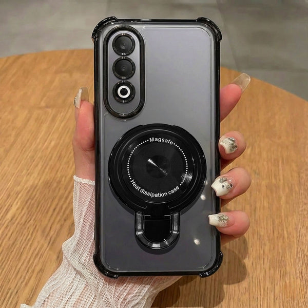 OnePlus Nord CE4 5G Luxury Four Corner Invincible Bracket Ring Stand Case