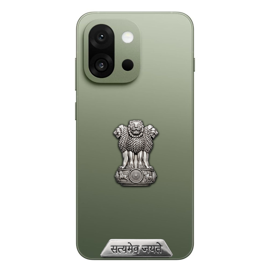 OnePlus 13s 5G Compatible Satyamev Jayate 3D Metal Emblem Sticker