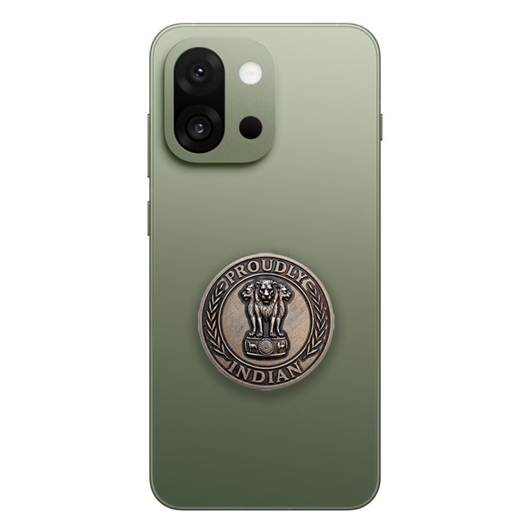 OnePlus 13s 5G Compatible Satyamev Jayate 3D Metal Emblem Sticker