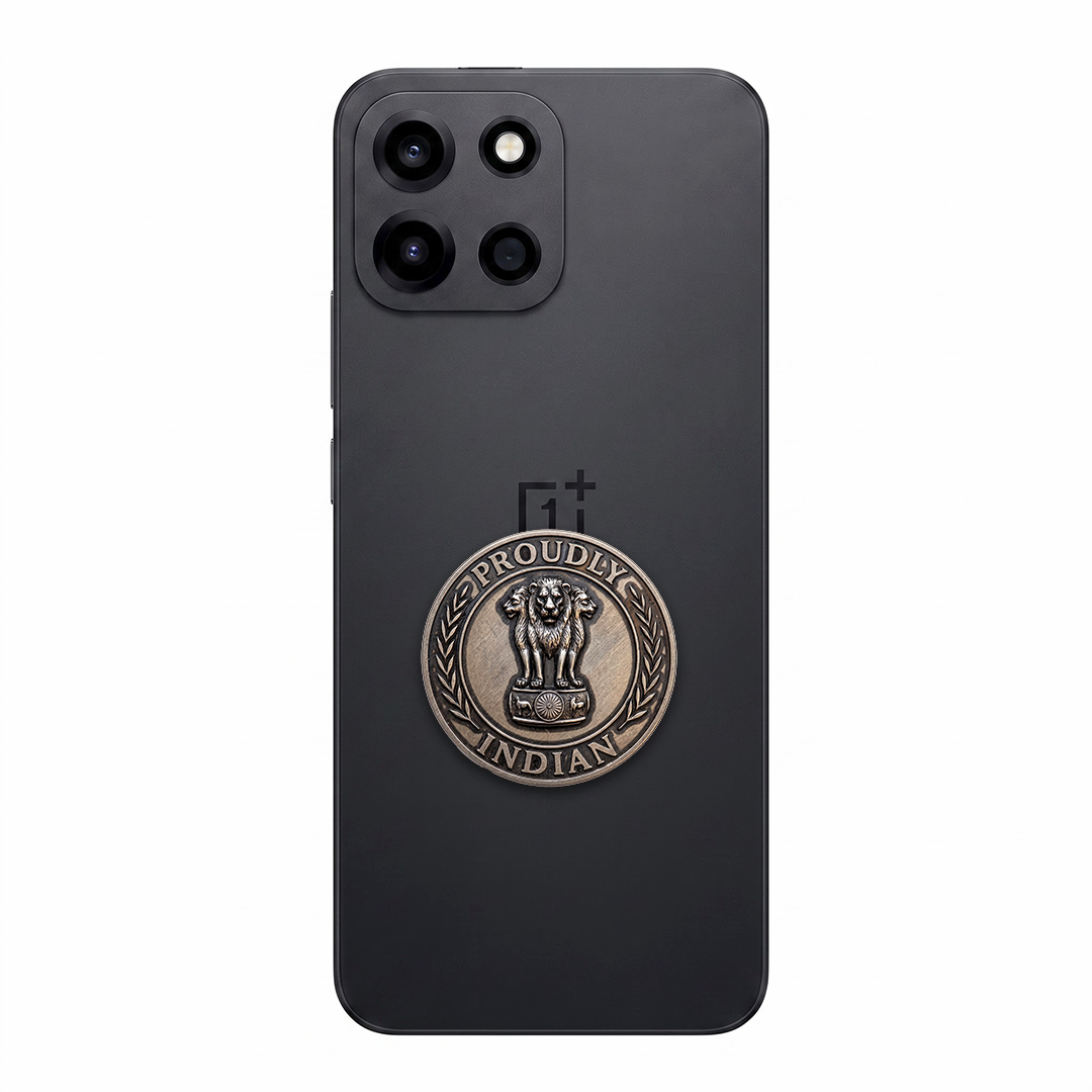 OnePlus Nord 6 5G Compatible Satyamev Jayate 3D Metal Emblem Sticker