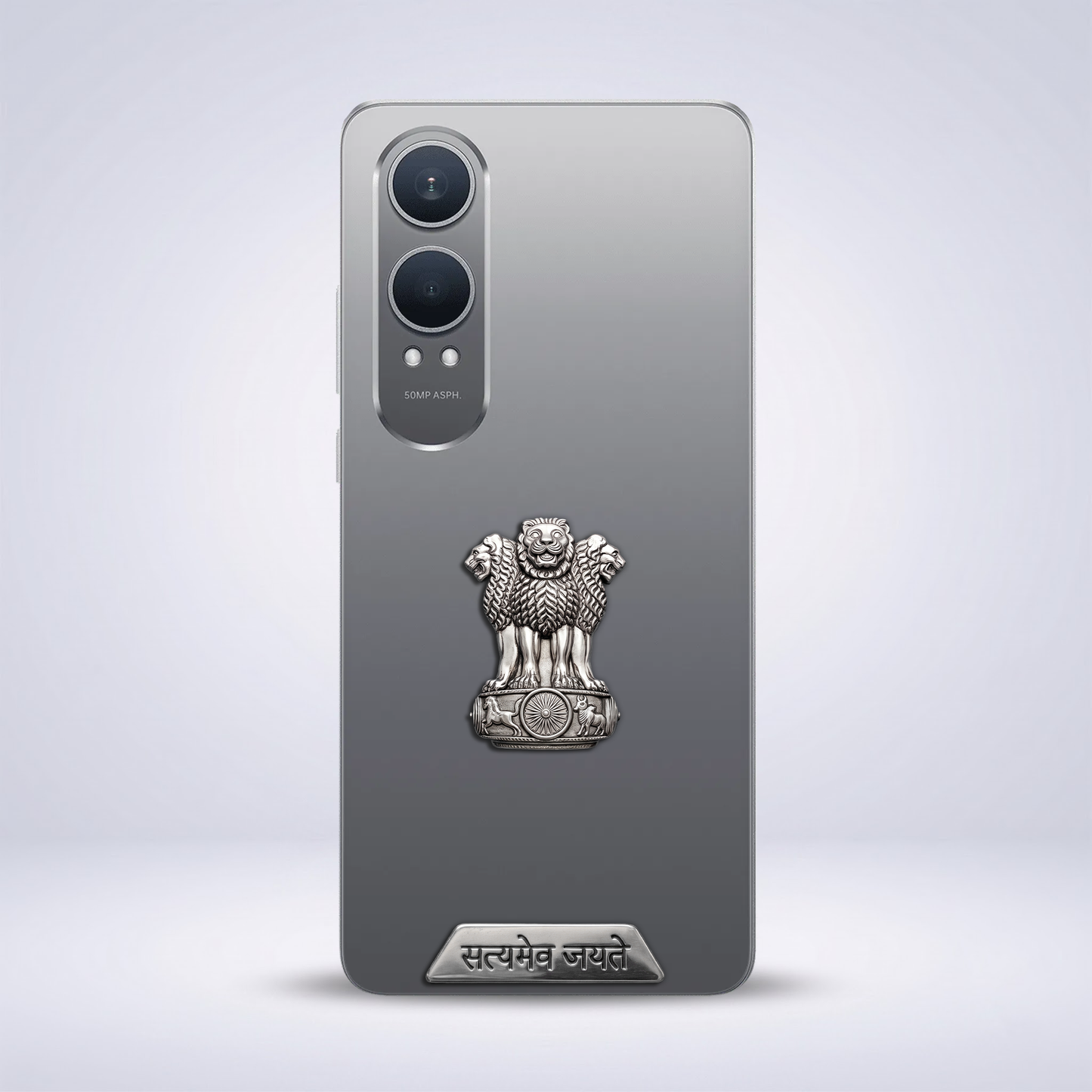 OnePlus Nord CE4 Lite 5G Compatible Satyamev Jayate 3D Metal Emblem Sticker