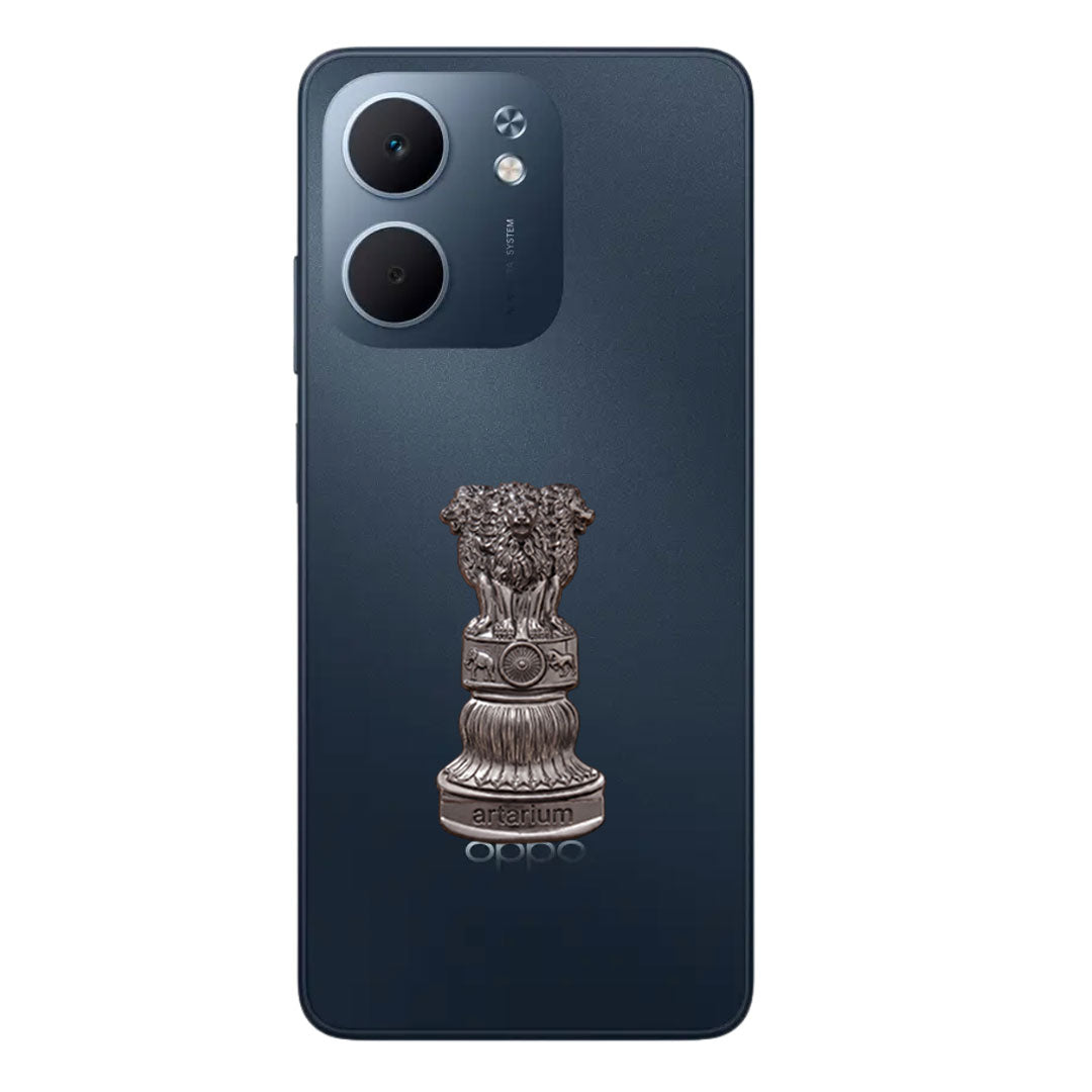 Oppo A5x 5G Compatible Satyamev Jayate 3D Metal Emblem Sticker