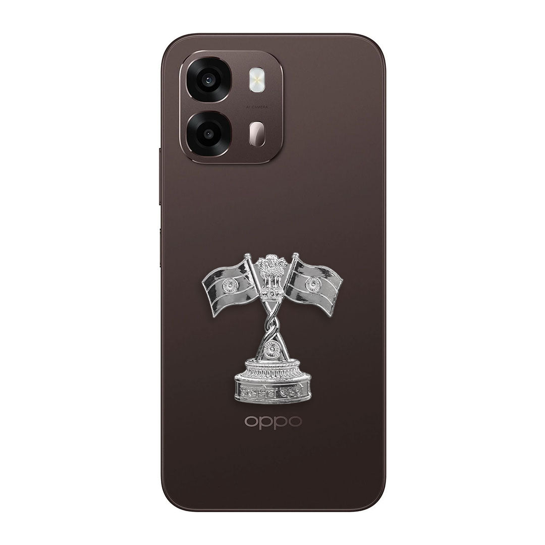 Oppo A6 Pro 5G Compatible Satyamev Jayate 3D Metal Emblem Sticker