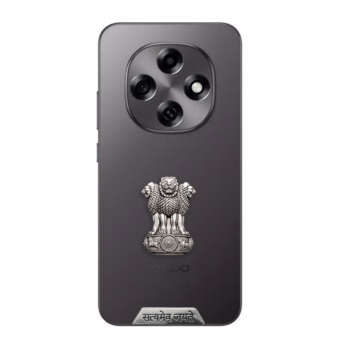 Oppo F31 Pro 5G Compatible Satyamev Jayate 3D Metal Emblem Sticker