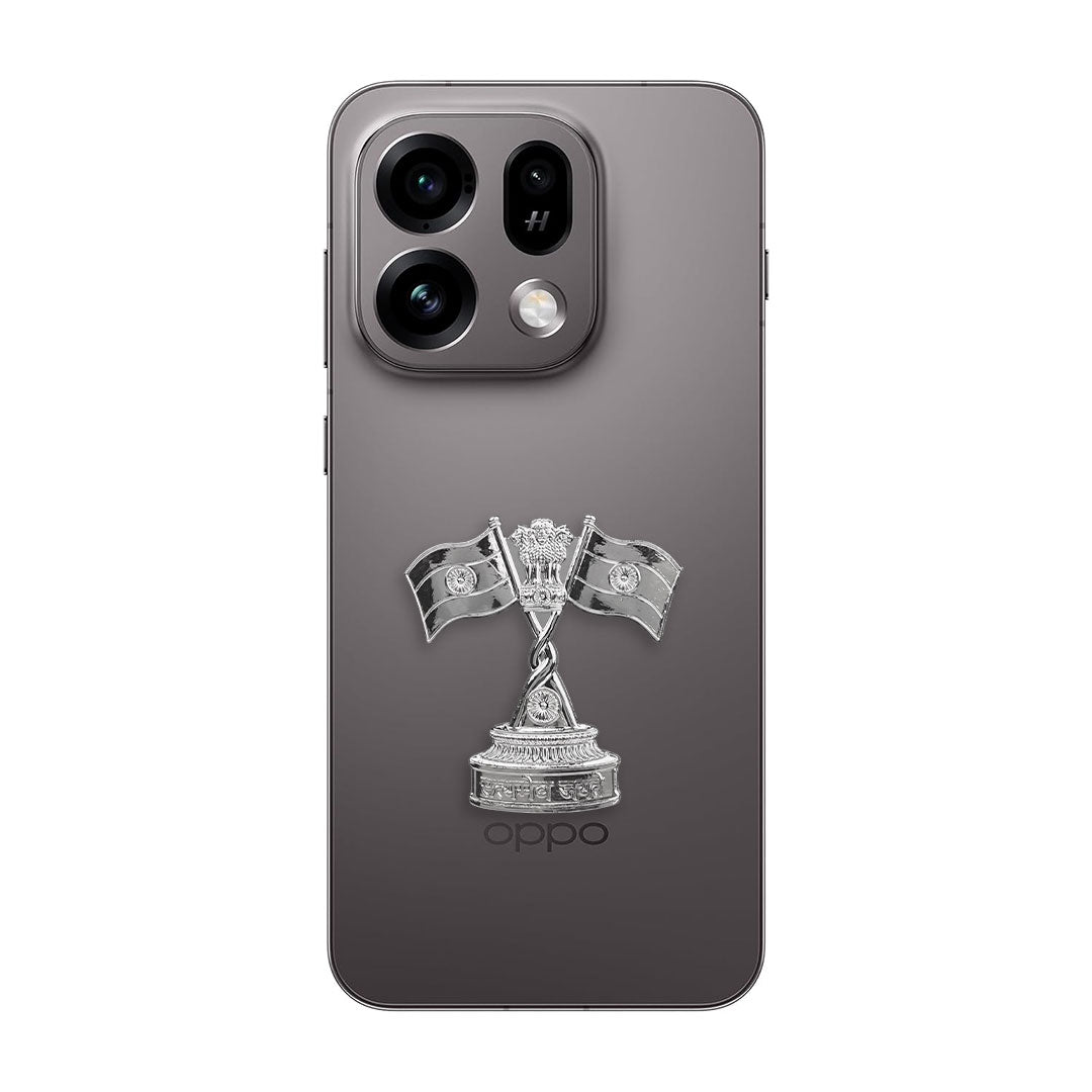 Oppo Find X9s 5G Compatible Satyamev Jayate 3D Metal Emblem Sticker