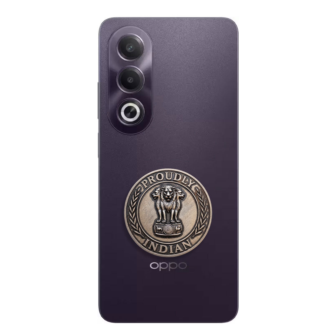 Oppo K12X 5G Compatible Satyamev Jayate 3D Metal Emblem Sticker