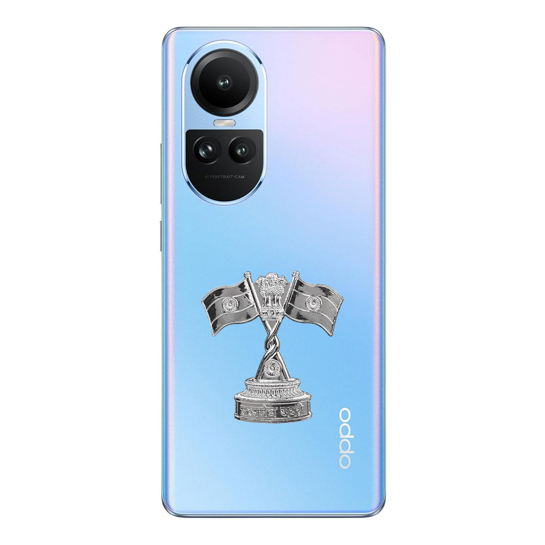 Oppo Reno 10 5G Compatible Satyamev Jayate 3D Metal Emblem Sticker
