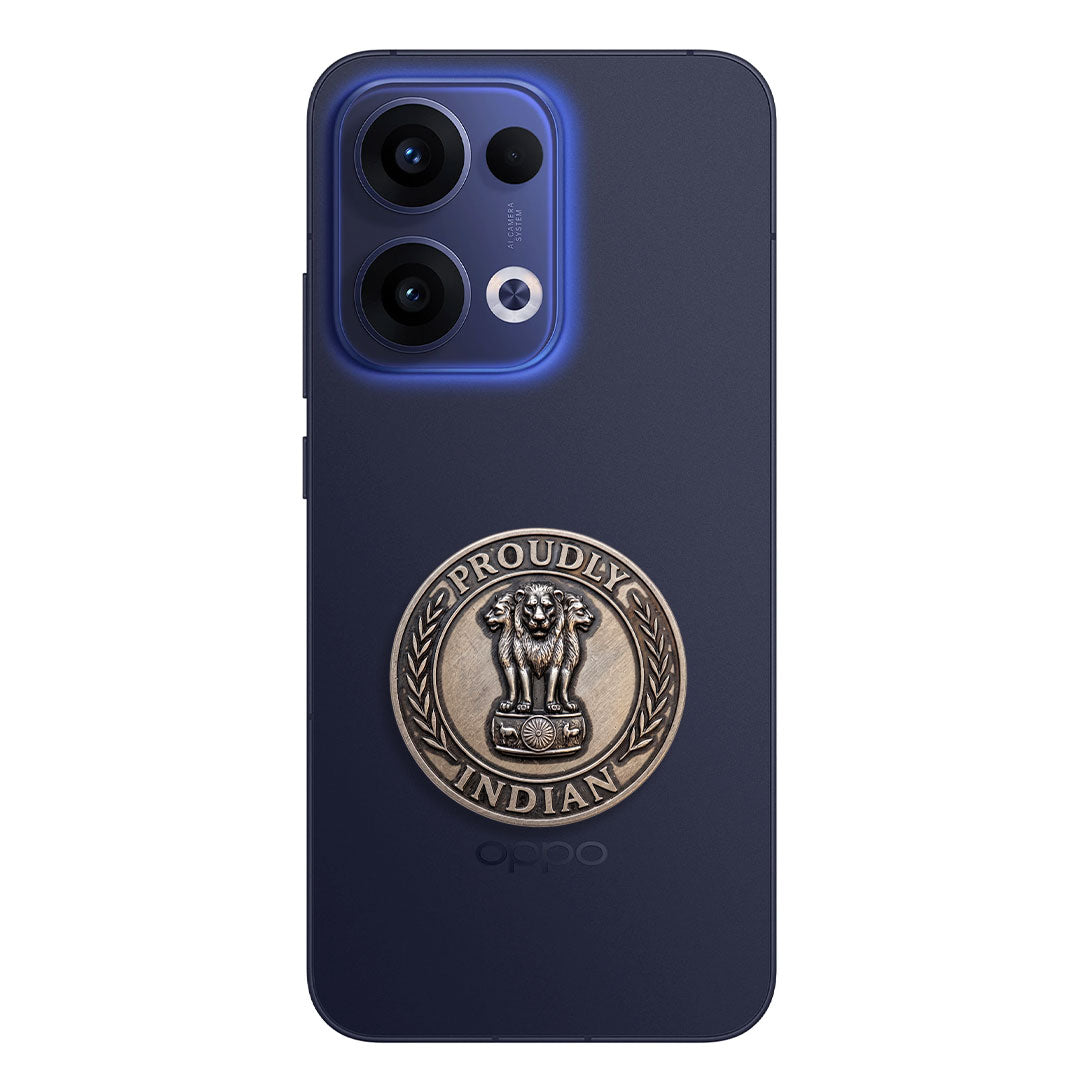Oppo Reno 13 5G Compatible Satyamev Jayate 3D Metal Emblem Sticker