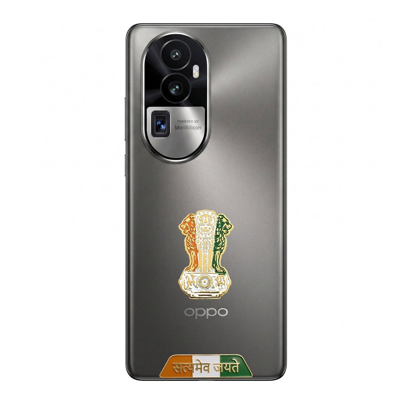 Oppo Reno 10 5G Compatible Satyamev Jayate 3D Metal Emblem Sticker