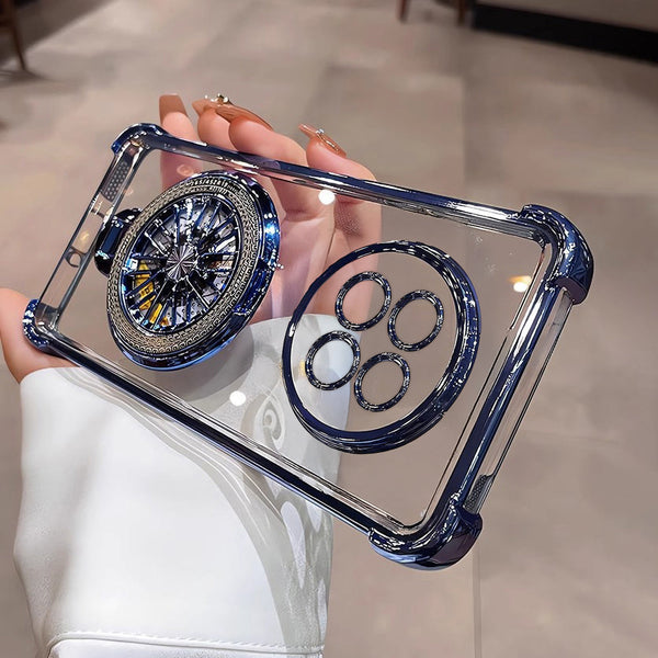 Oppo F31 Pro+ 5G Premium Stress Buster Wheel Rotating Shockproof Airbags Case (Buy 1 Get 1 Free Surprise Cover)