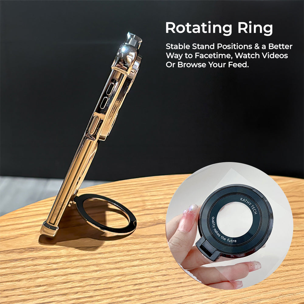 Oppo K13 5G Original Luxury Magnifier Ring Stand Shockproof Airbags Corner Case