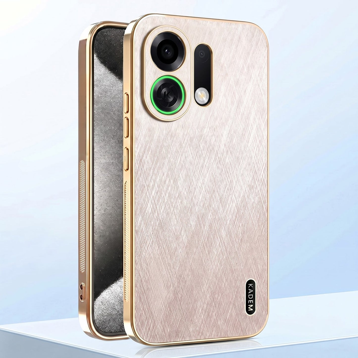 Oppo Reno K13 Turbo 5G Premium Electroplated Frame Gold Thread Pattern Soft Case