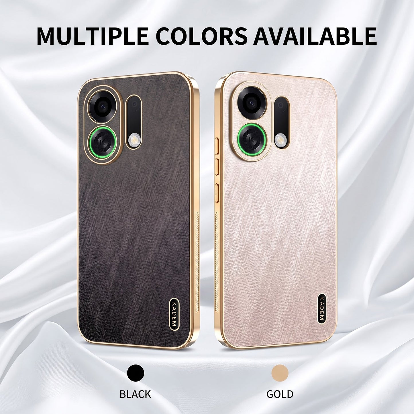 Oppo Reno K13 Turbo 5G Premium Electroplated Frame Gold Thread Pattern Soft Case