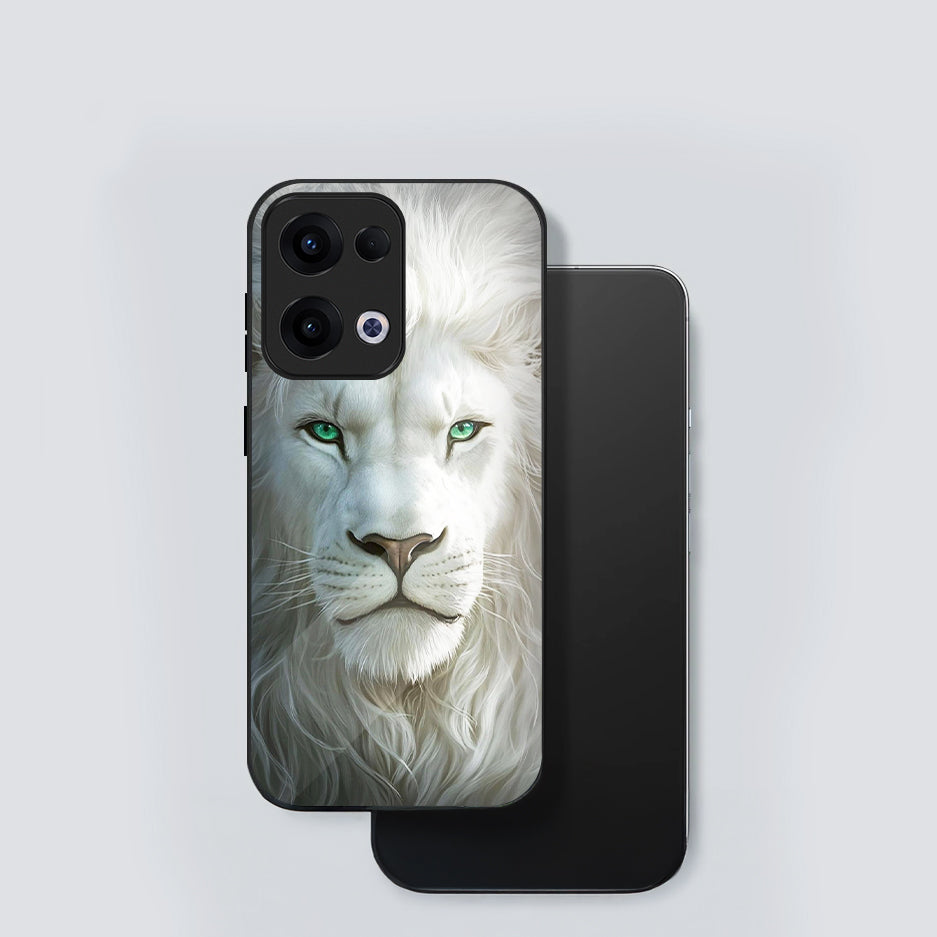 Oppo Reno 13 5G Premium Acrylic Shockproof Glass Back Case (Furry Elegance)