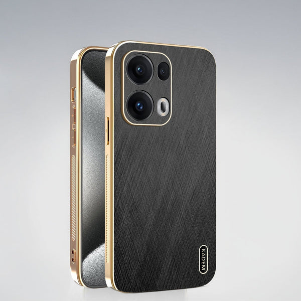 Oppo Reno 13 5G Premium Electroplated Frame Gold Thread Pattern Soft Case