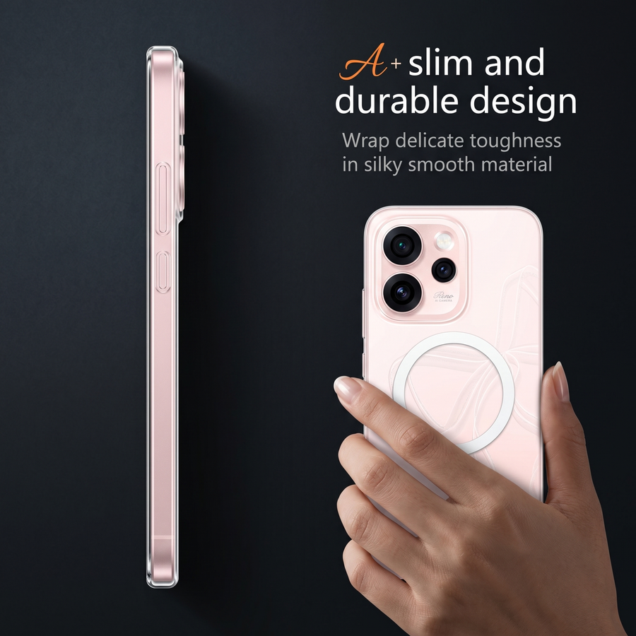 Oppo Reno 15 Pro Mini 5G Clear Anti-Yellow MagSafe Protective Case