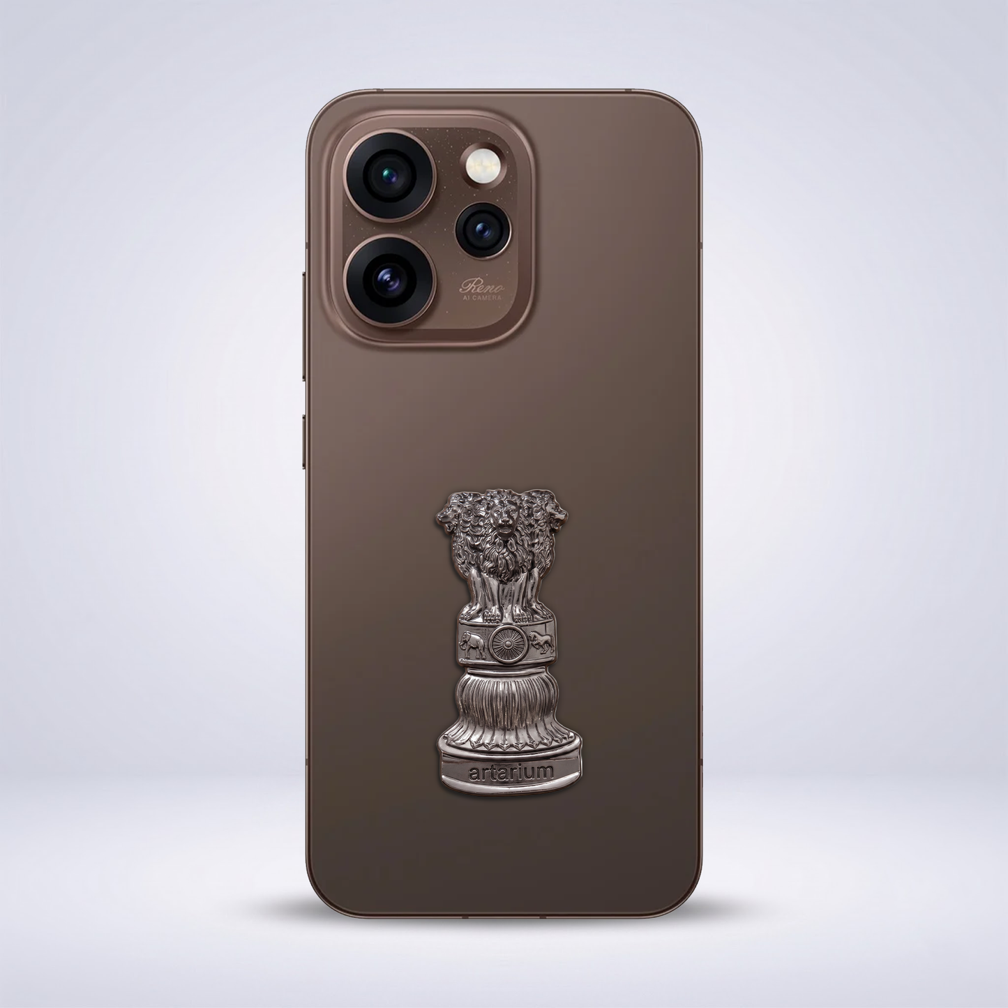 Oppo Reno 15 Pro 5G Compatible Satyamev Jayate 3D Metal Emblem Sticker