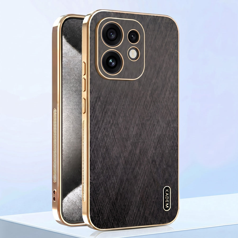 Oppo Reno 16 5G Premium Electroplated Frame Gold Thread Pattern Soft Case