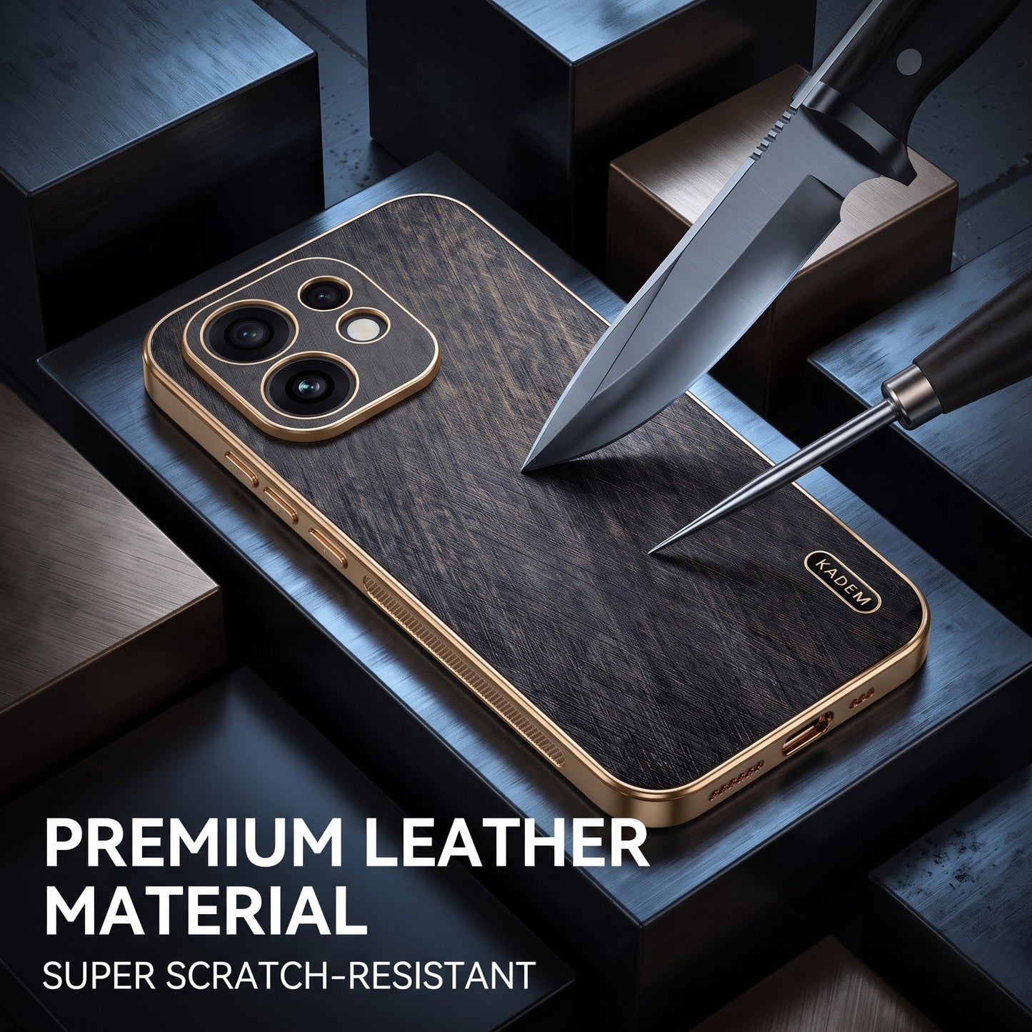 Oppo Reno 16 5G Premium Electroplated Frame Gold Thread Pattern Soft Case