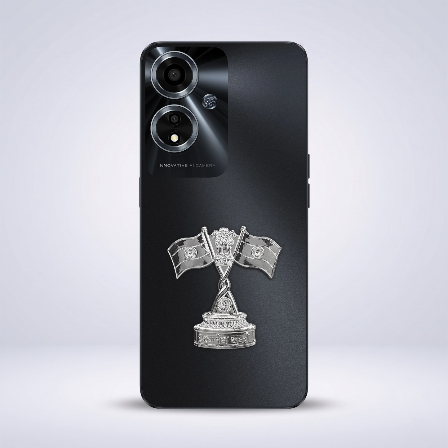 Oppo A59 5G Compatible Satyamev Jayate 3D Metal Emblem Sticker