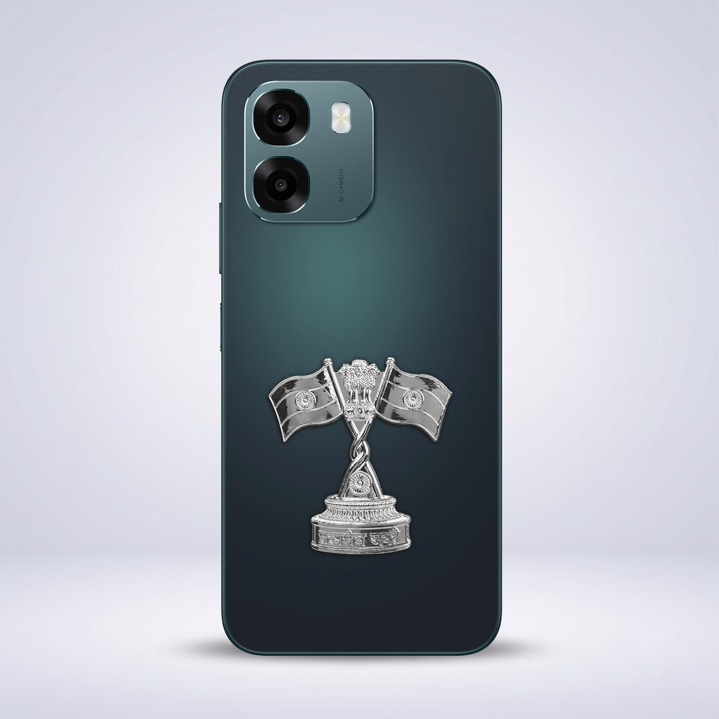 Oppo A6 5G Compatible Satyamev Jayate 3D Metal Emblem Sticker