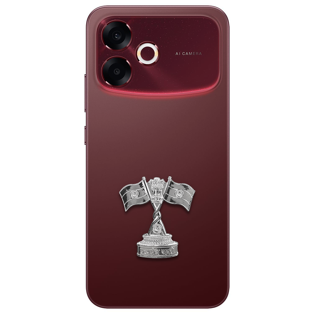 Oppo F33 Pro 5G Compatible Satyamev Jayate 3D Metal Emblem Sticker