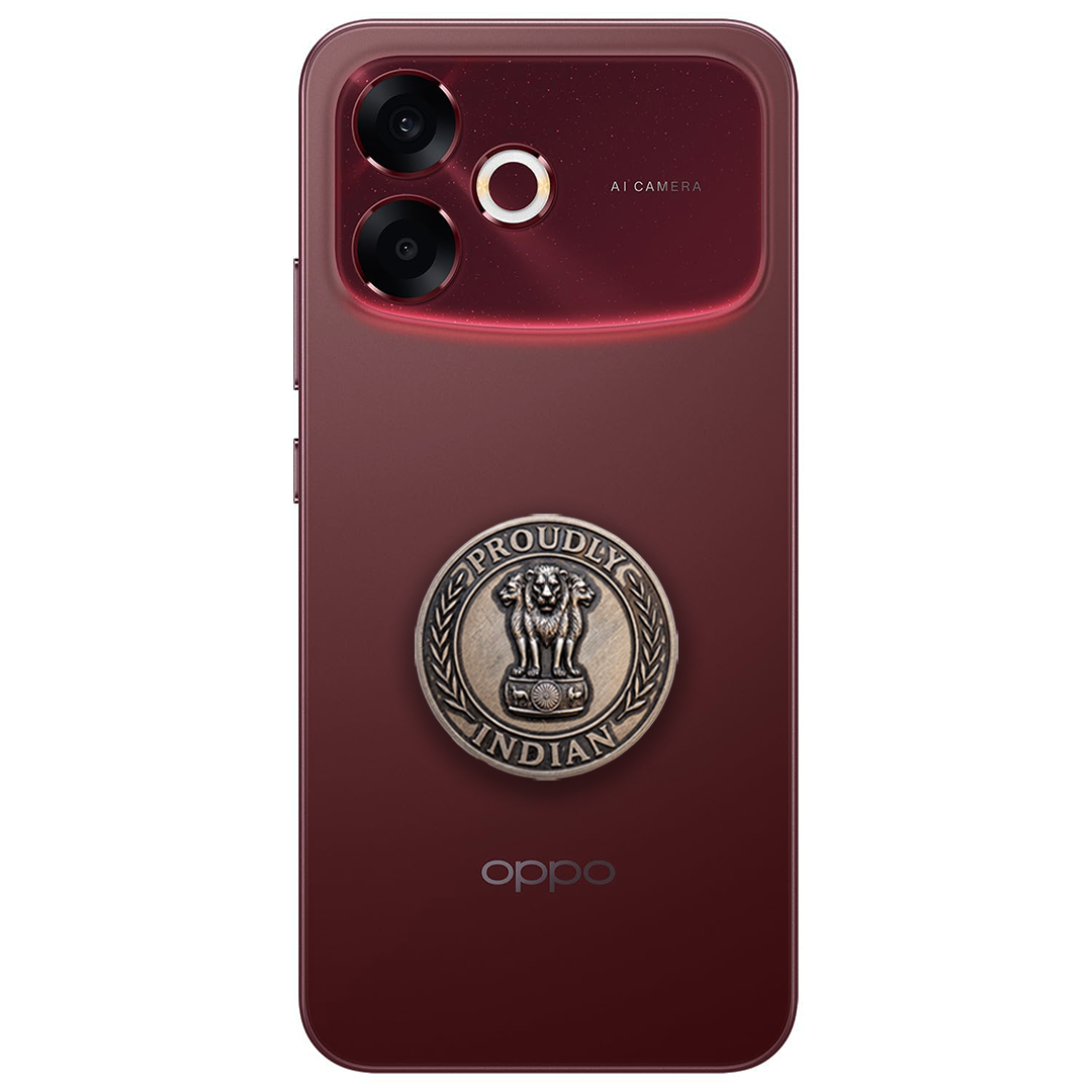 Oppo F33 Pro 5G Compatible Satyamev Jayate 3D Metal Emblem Sticker