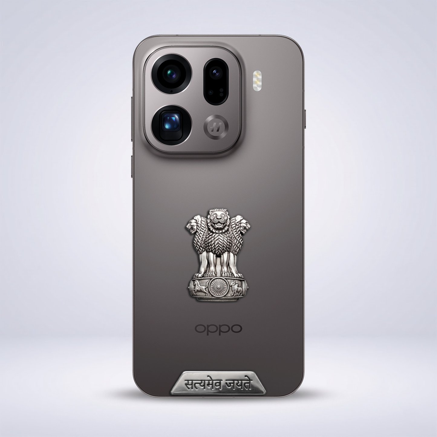 Oppo Find X9 Pro 5G Compatible Satyamev Jayate 3D Metal Emblem Sticker