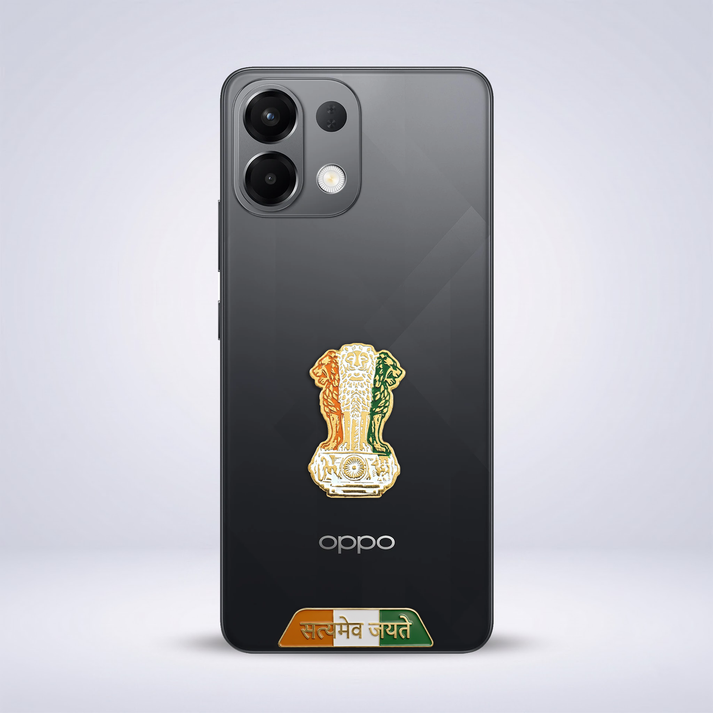 Oppo K13 5G Compatible Satyamev Jayate 3D Metal Emblem Sticker