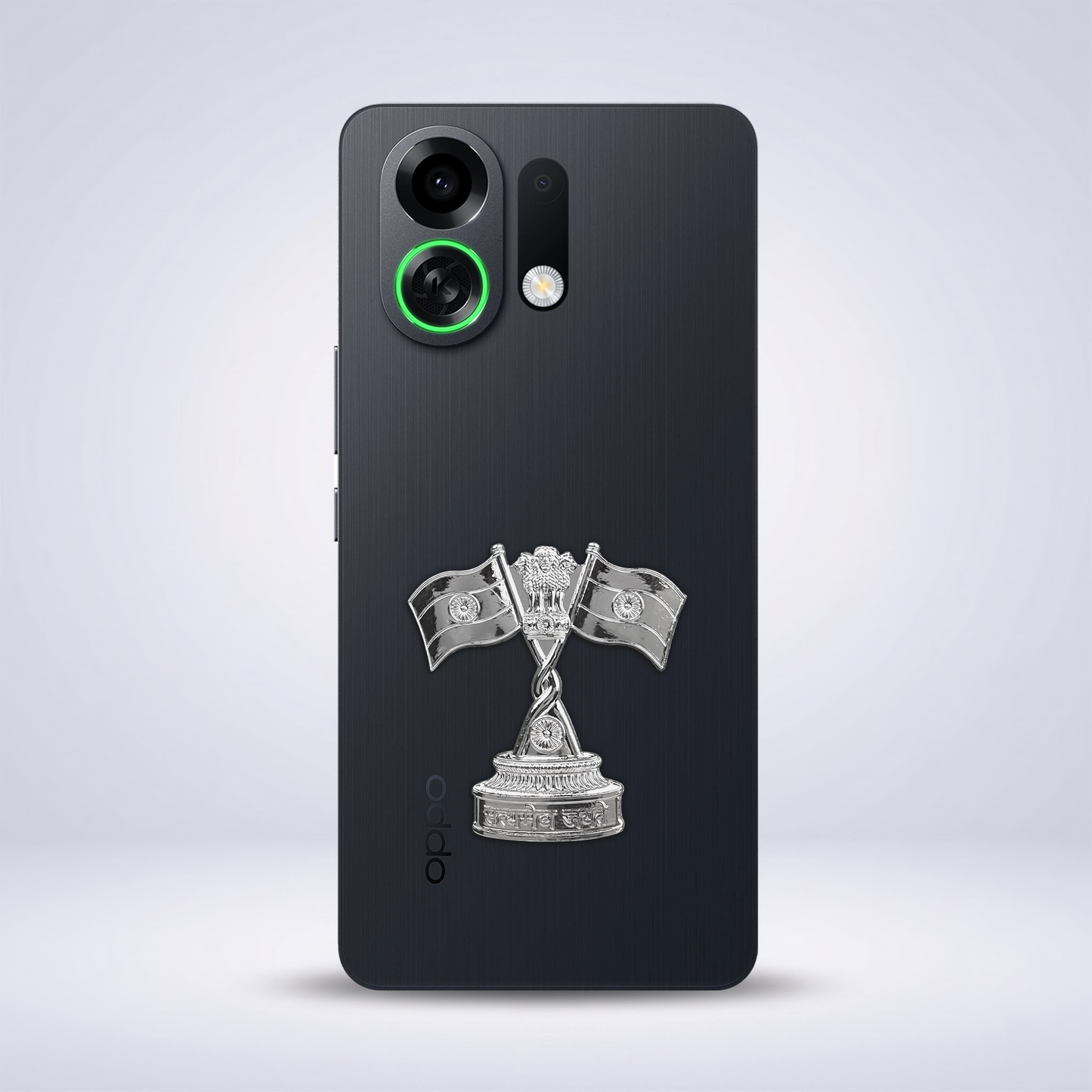 Oppo K13 Turbo Pro 5G Compatible Satyamev Jayate 3D Metal Emblem Sticker