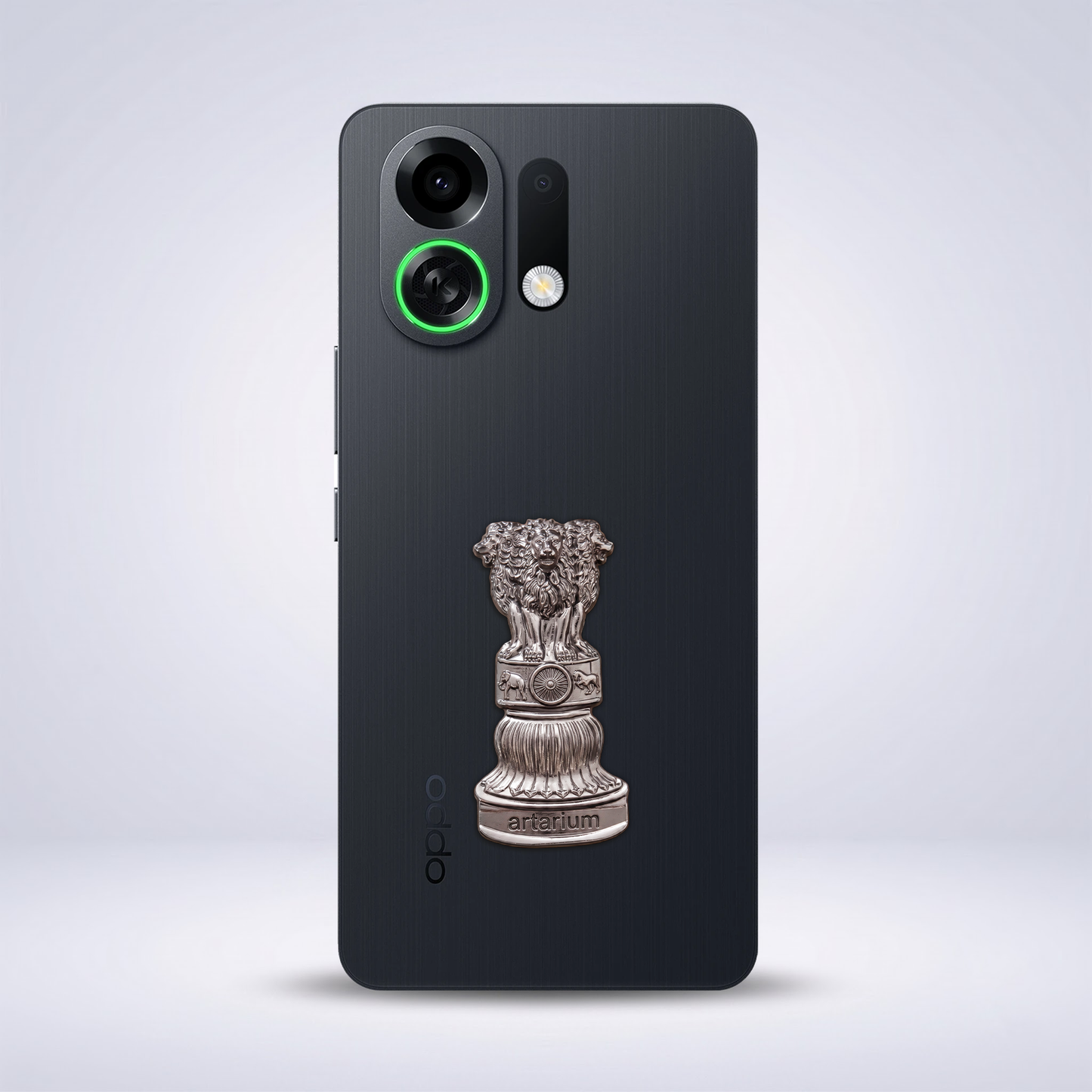 Oppo K13 Turbo Pro 5G Compatible Satyamev Jayate 3D Metal Emblem Sticker