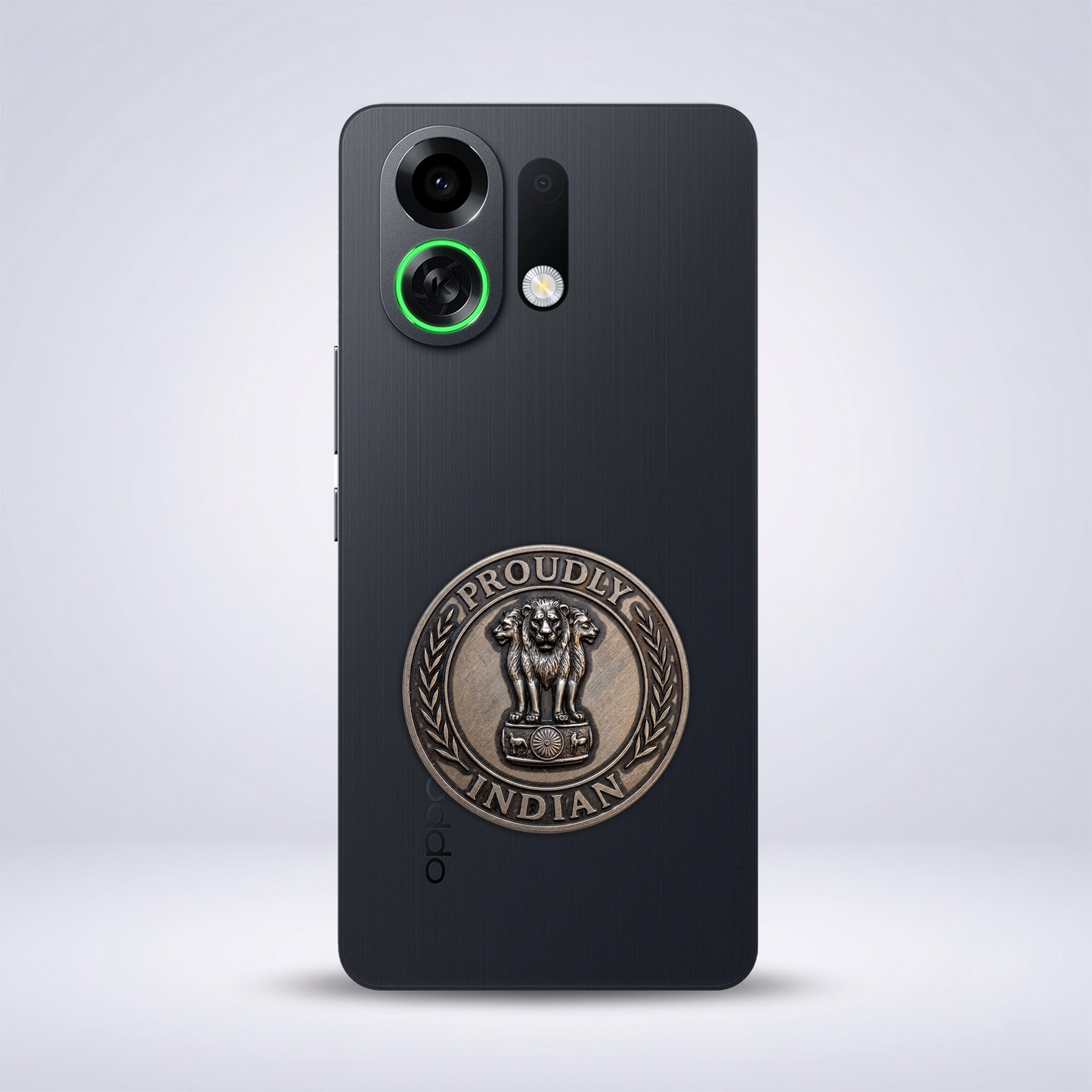 Oppo K13 Turbo Pro 5G Compatible Satyamev Jayate 3D Metal Emblem Sticker