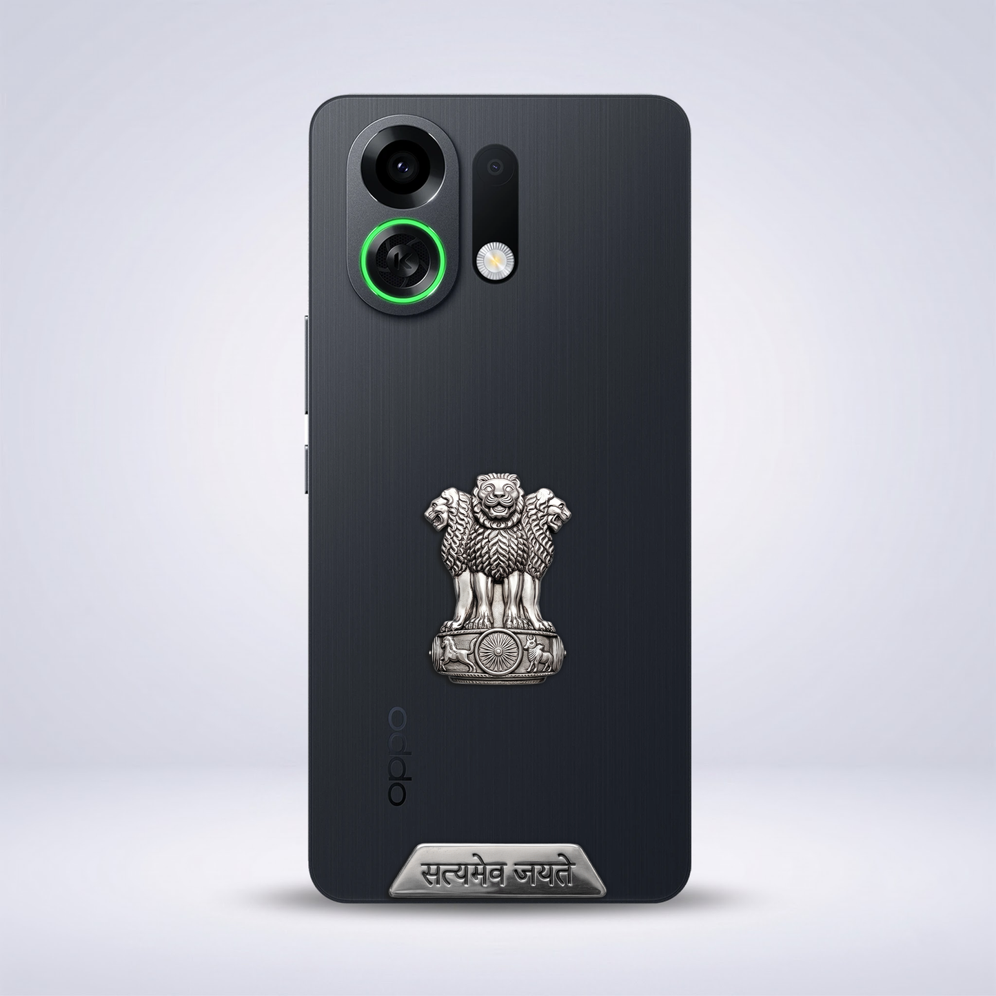 Oppo K13 Turbo Pro 5G Compatible Satyamev Jayate 3D Metal Emblem Sticker