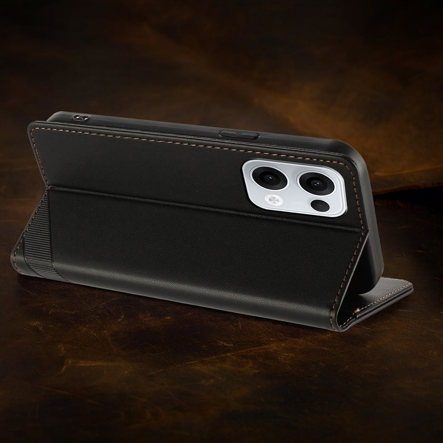 Oppo Reno13 5G phone case with magnetic closure and kickstand