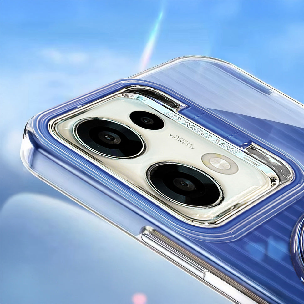Oppo Reno13 case with built-in camera magnification lens feature