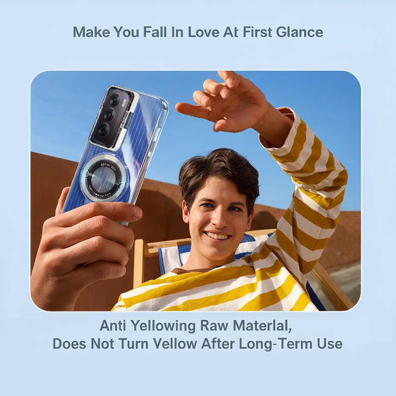 Oppo Reno 12 Pro 5G hybrid case with built-in 360° rotating ring stand