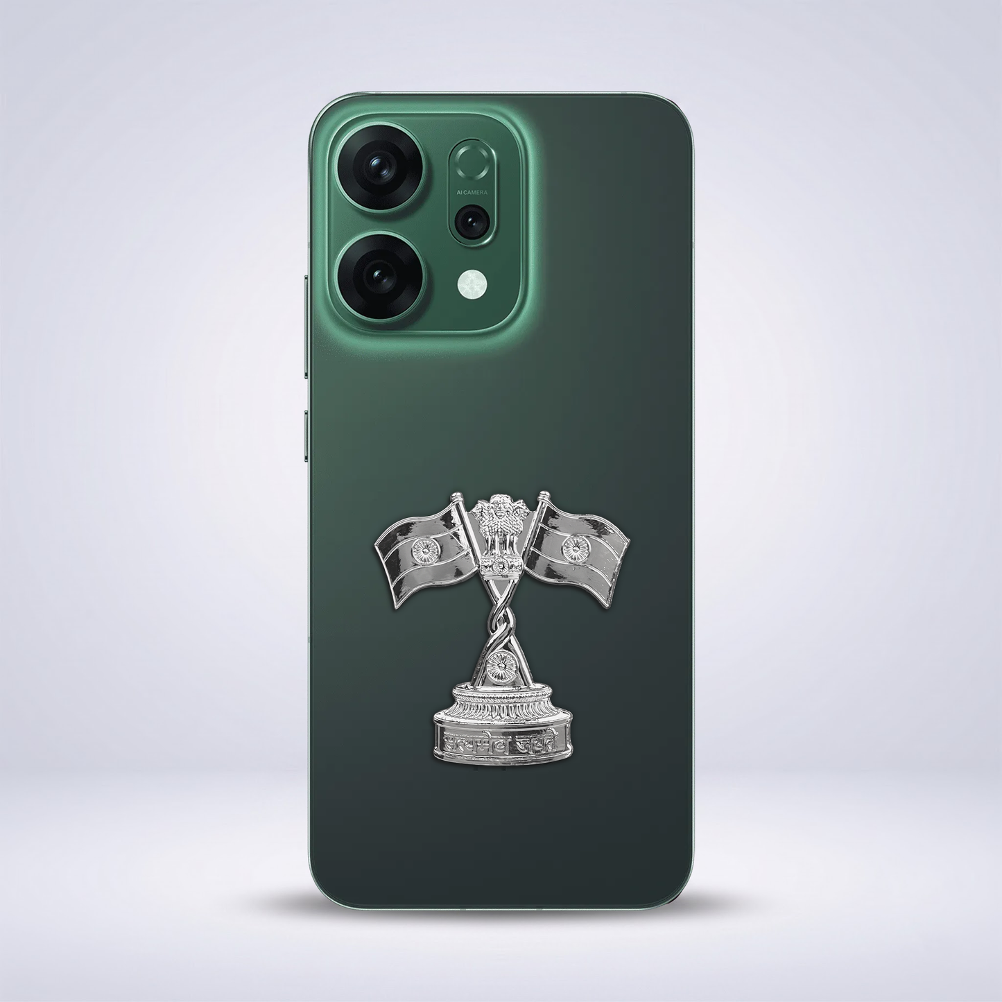 Oppo Reno 14 5G Compatible Satyamev Jayate 3D Metal Emblem Sticker