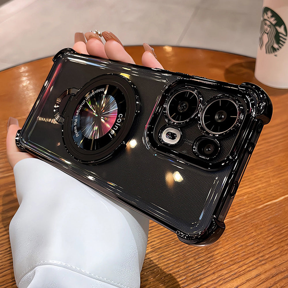 Oppo Reno 14 5G Original Luxury Magnifier Ring Stand Shockproof Airbags Corner