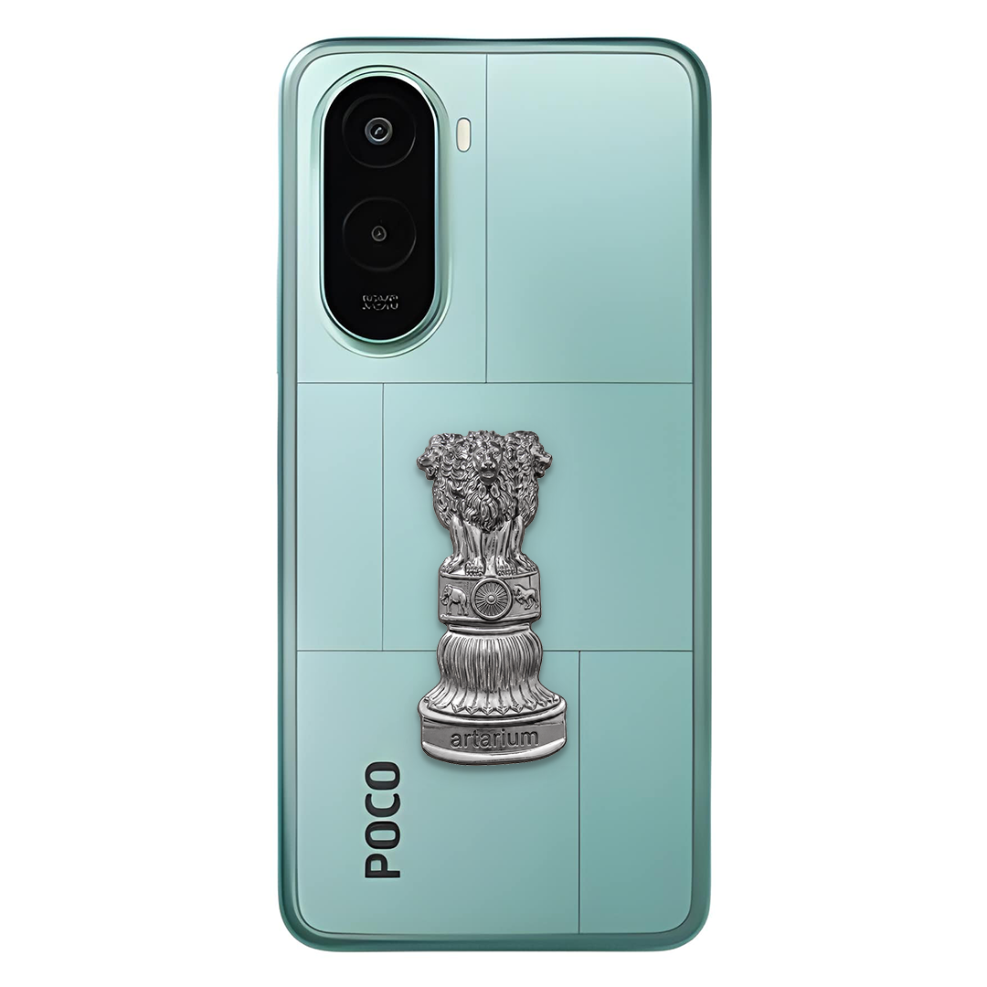 Poco M7 Plus 5G Compatible Satyamev Jayate 3D Metal Emblem Sticker