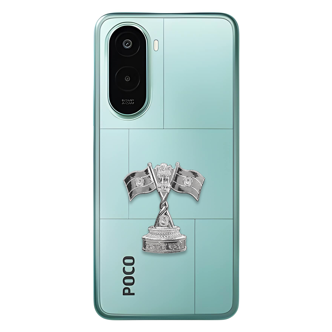 Poco M7 Plus 5G Compatible Satyamev Jayate 3D Metal Emblem Sticker