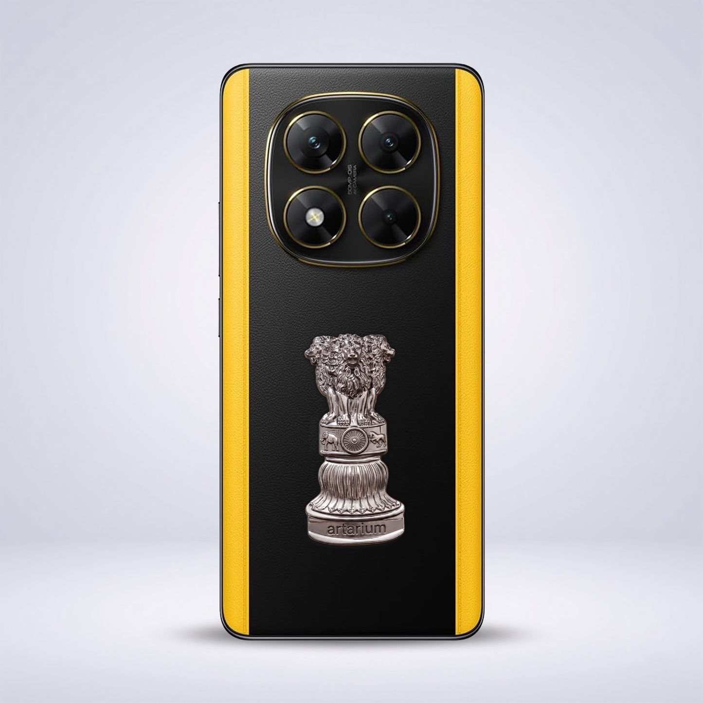 POCO X7 5G Compatible Satyamev Jayate 3D Metal Emblem Sticker