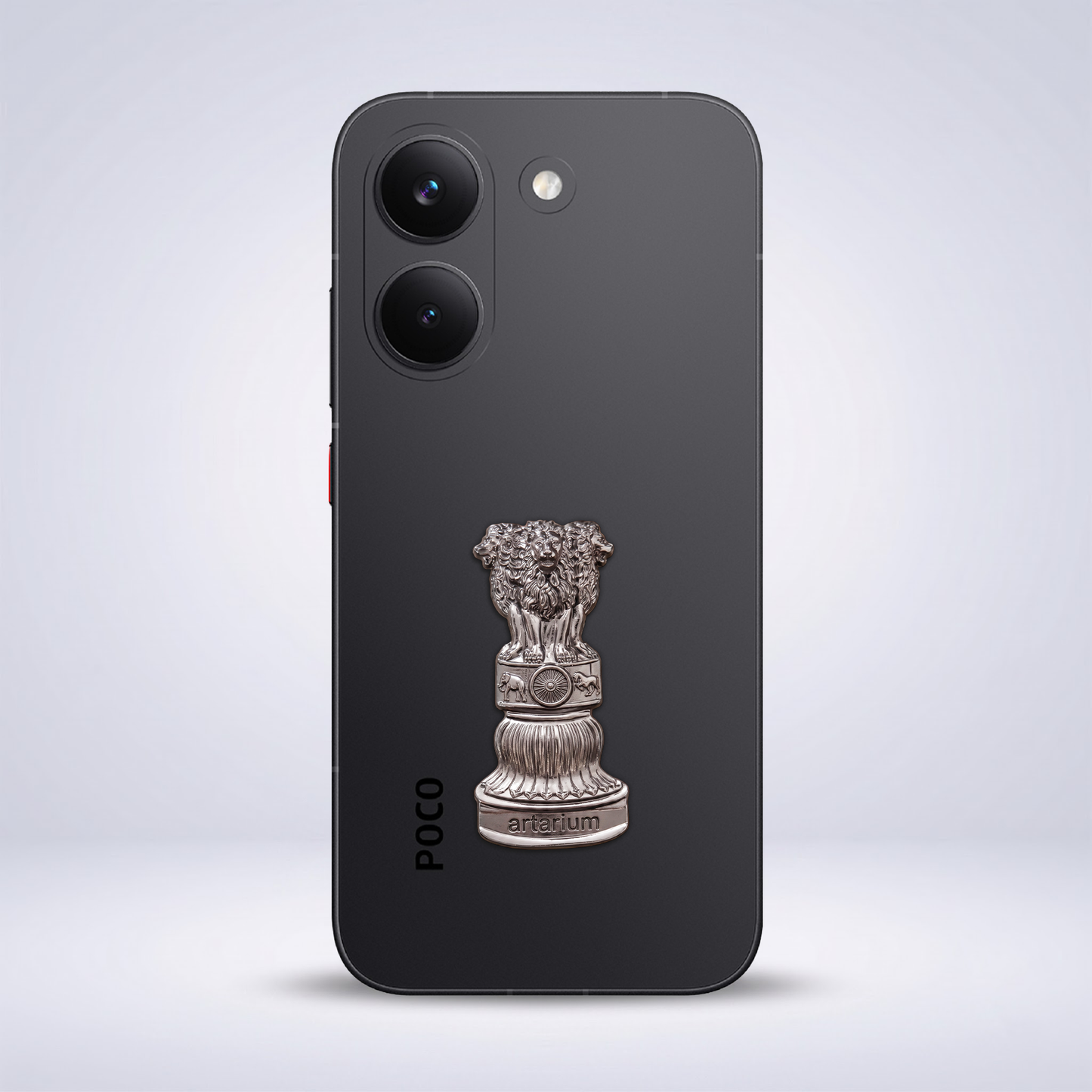 POCO X8 Pro 5G Compatible Satyamev Jayate 3D Metal Emblem Sticker