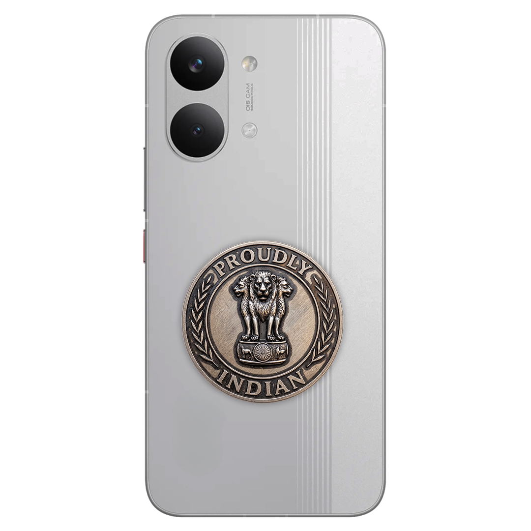 POCO X8 Pro Max 5G Compatible Satyamev Jayate 3D Metal Emblem Sticker