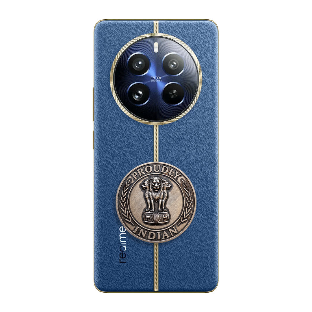 Realme 12 Pro+ 5G Compatible Satyamev Jayate 3D Metal Emblem Sticker
